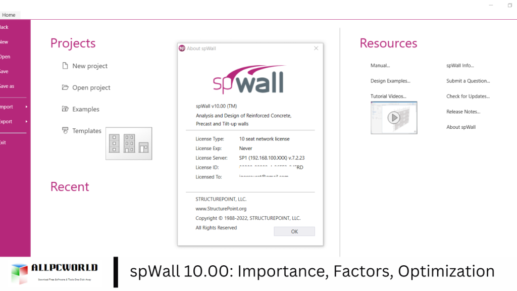 spWall 10.00: Importance, Factors, Optimization